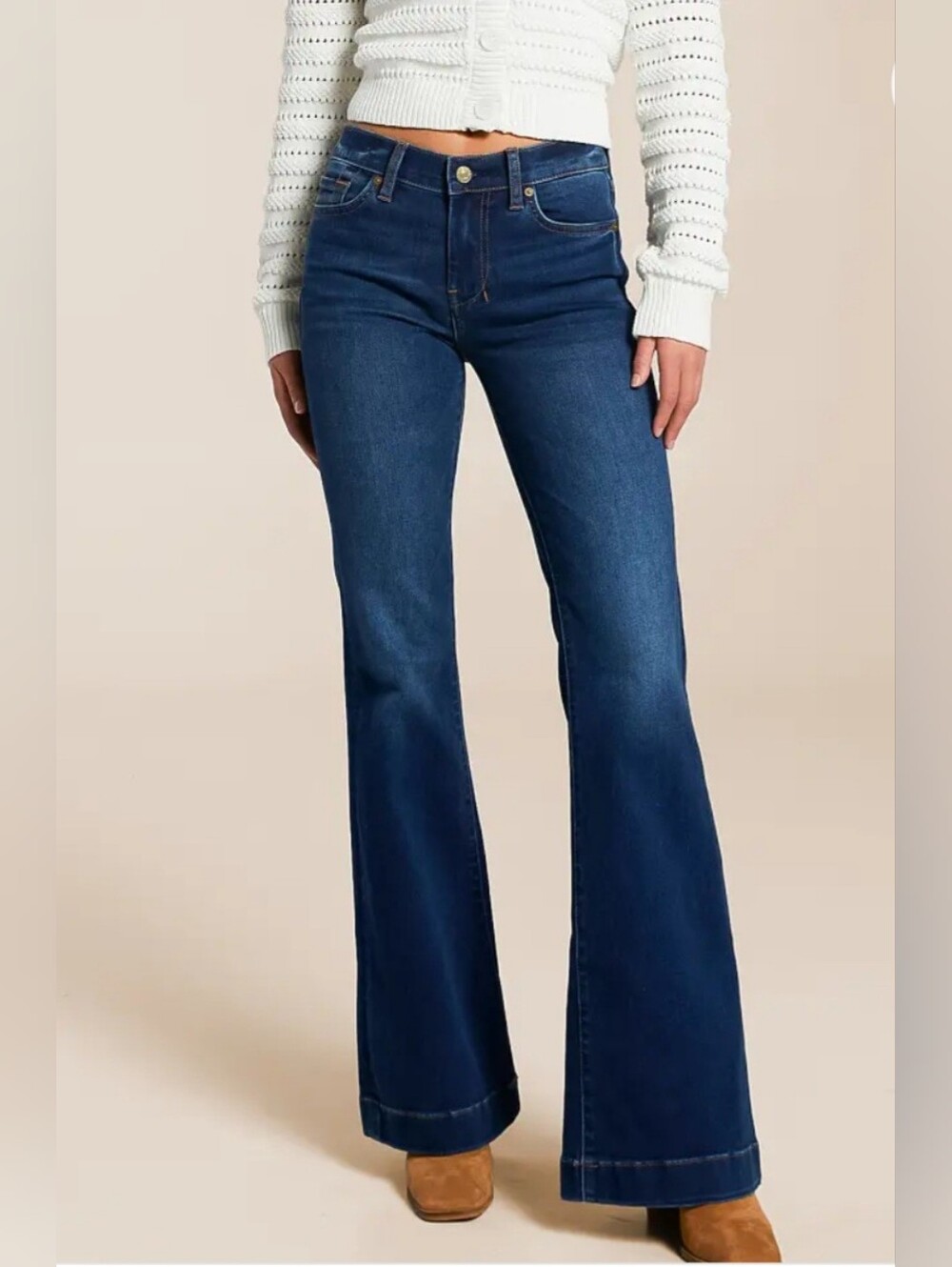 Women's 7 For All Mankind Jeans 7fam Size 27 Tailorless Dojo Flare Trouser